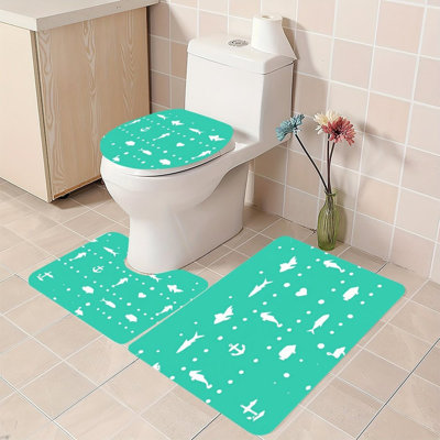 Ensemble de tapis pour salle de bain Teal Ocean