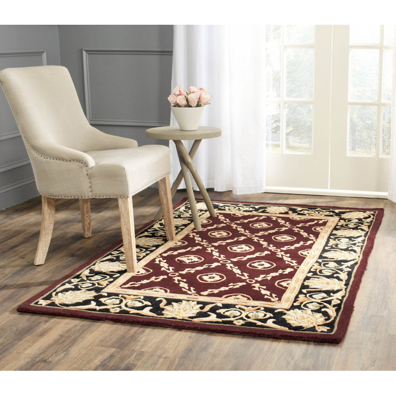 Naples Hand Tufted Wool Pile Oriental Rug, Rectangle 4' x 6'