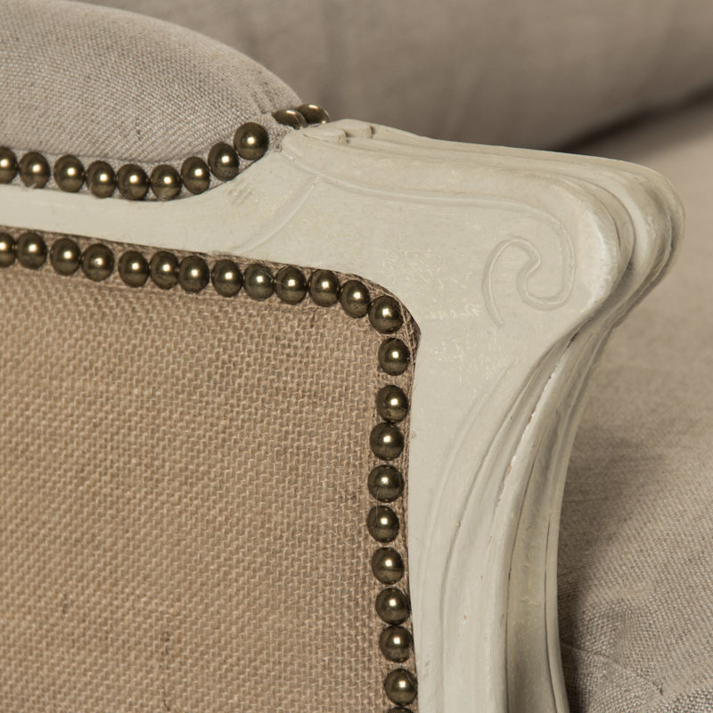 Canapé à accoudoirs encastrés 78 po Leon, Naturel