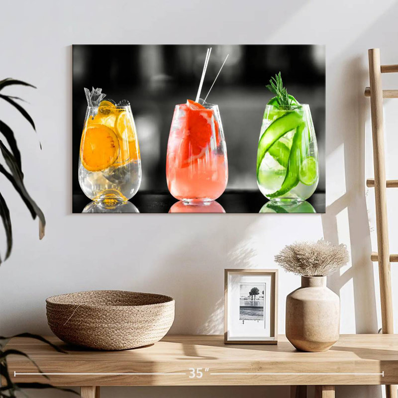 Yarlin fruité gin cocktails, H 16 po x l 24 po