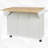 Kitchen Island with Solid Wood Drop-Leaf & 3 Storage Drawers-424670860