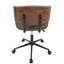 Chaise de bureau réglable pivotante en noyer et gris Lombardi par Lumisource-1578117755