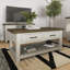 Brents Solid Wood 2 Dawer Coffee Table With Storage Shelf