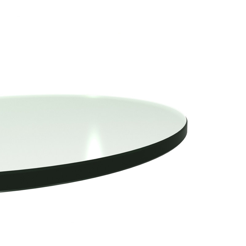 Elegant 14" Clear Tempered Glass Round Coffee Table Top