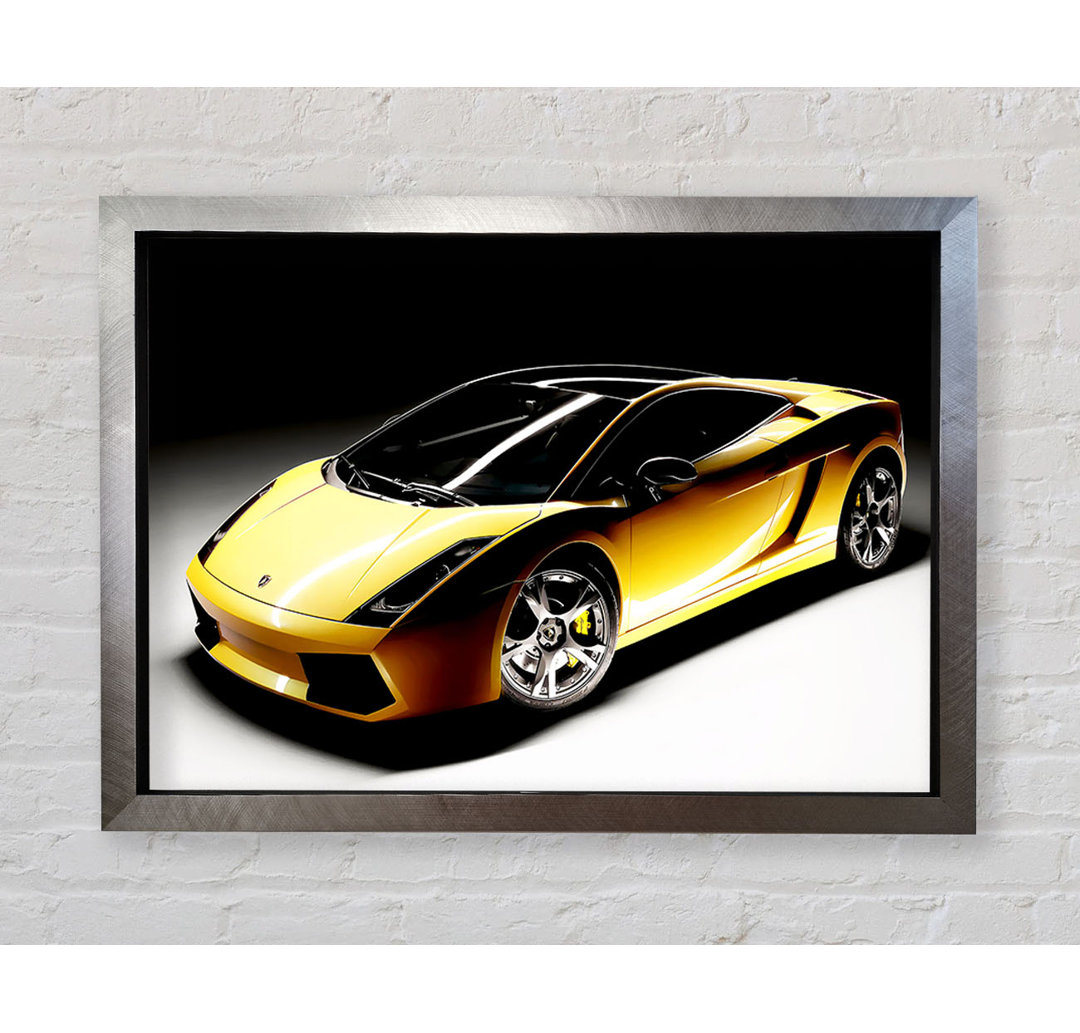 Lamborghini Yellow Stunner - Einzelner Bilderrahmen Kunstdrucke