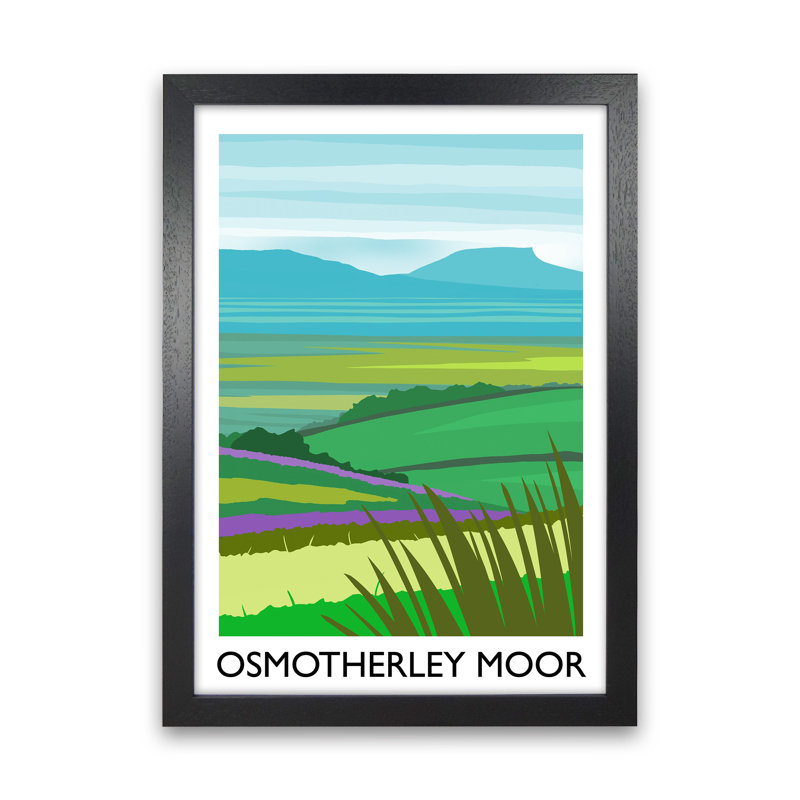 Osmotherley Moor Portrait by Richard O'Neill - Print, Black Framed, 63cm H x 46cm W x 3cm D