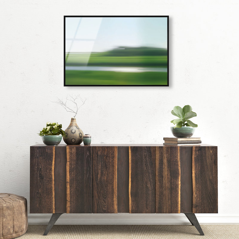 Velocity Meadow II Print by Oliver Gal, 37"H x 55"W, Black Floater Frame