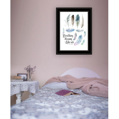 Breathing Dreams Like Air Framed Wall Art for Living Room, Home Wall Decor by Seven Trees Design