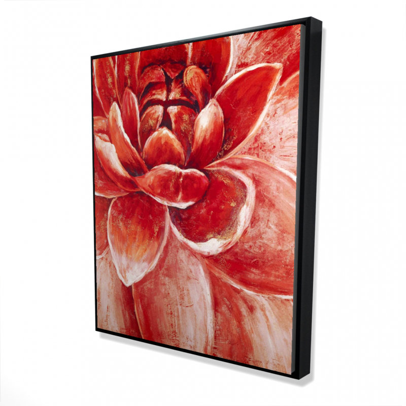Red Chrysanthemum Print On Canvas