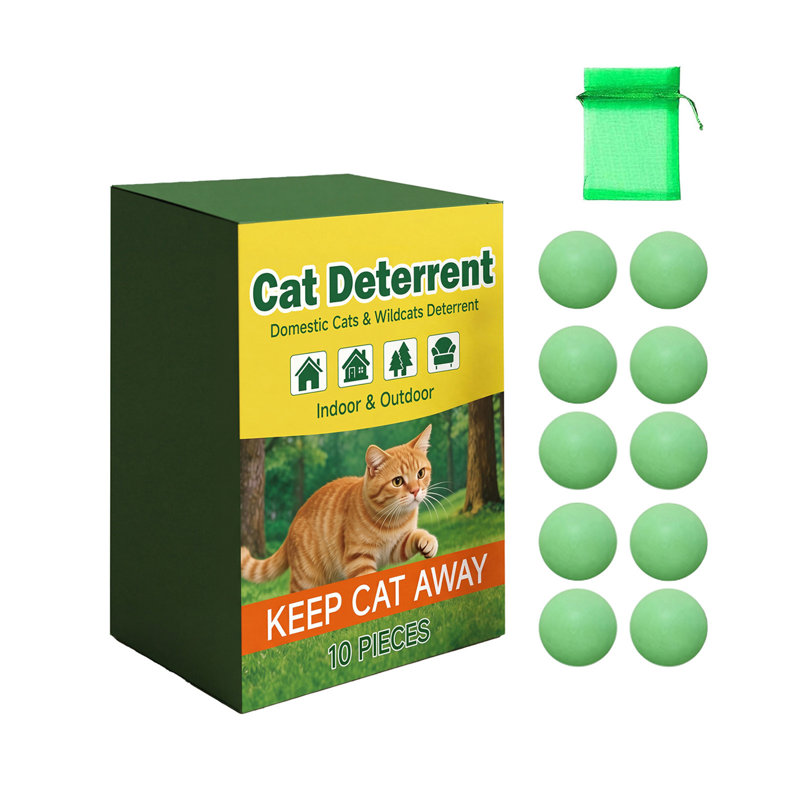 Boules anti-chat, menthe, 10 pièces, vert