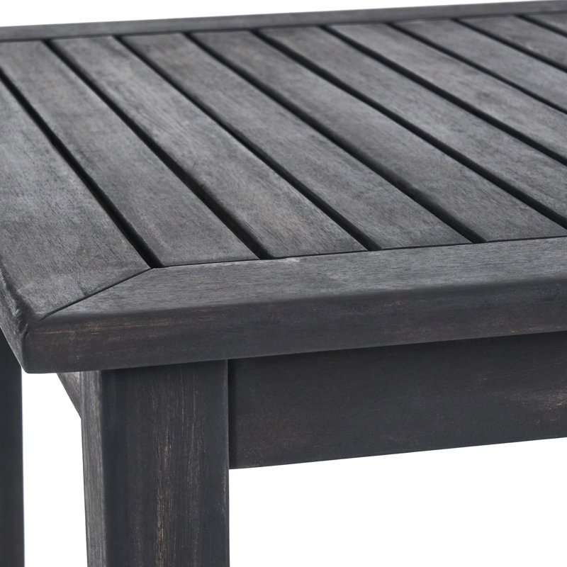 Table de bar d'extérieur Minimalist pour l'extérieur, bois, gris foncé, hauteur de 41 po, finition grise, haute, assemblage