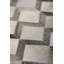 Cowhide Geometric Area Rug in Ivory/Silver/Beige-25306624