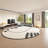 Curved  shaped  corner sofa-106900418