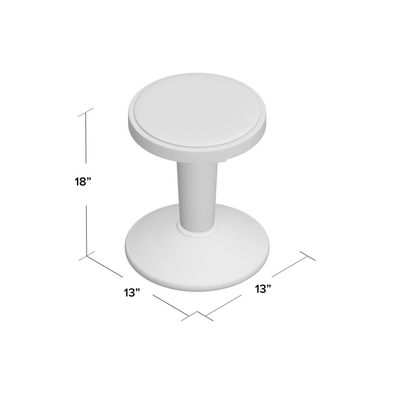 Adelmina Gray Plastic Adjustable Wobble Active Stool