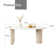 Luxe Creamy Dining Table with Roman Column Legs