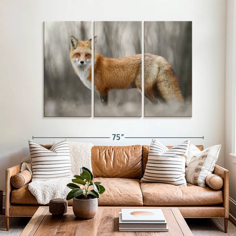Charming Red Fox, 42" H x 65" W