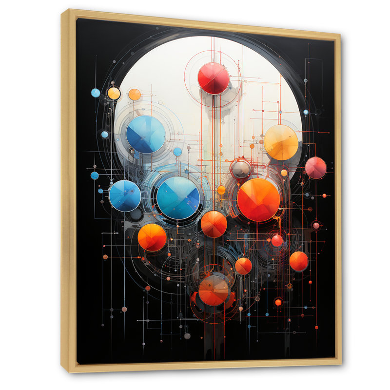 Pleine lune, obscurité, futur, paysage abstrait I - art mural sur toile minimalisme, H 40 po x l 30 po x P 1,5 po
