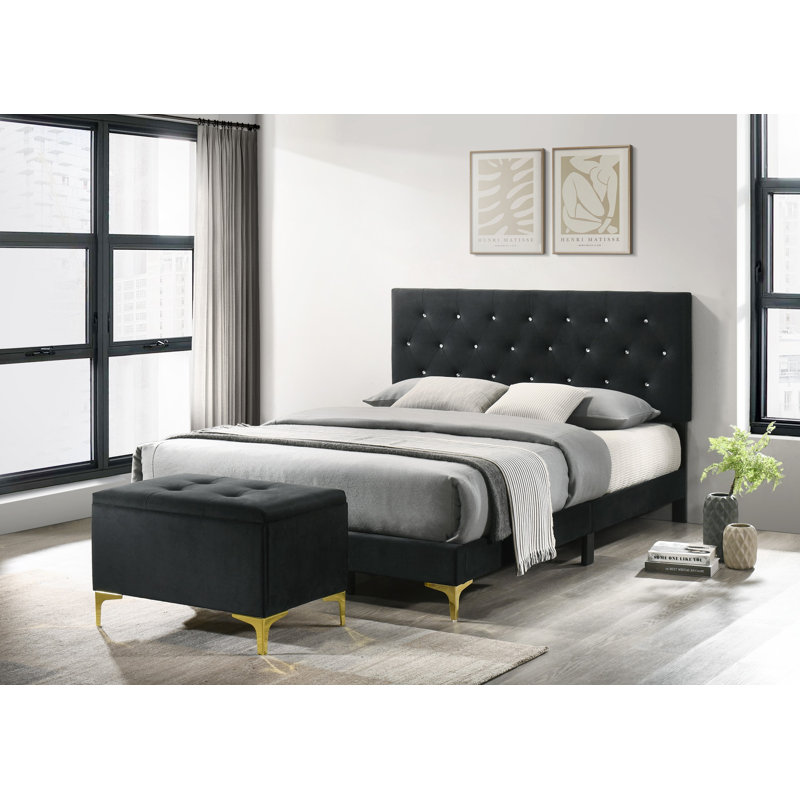 Padroni Piece Bedroom Set, Black, Kingsize (5')