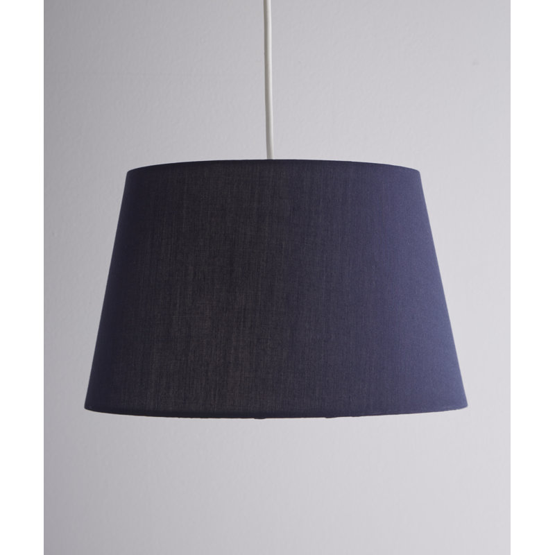 Cotton Empire Lamp Shade ( Uno ), Navy, 22cm H x 36cm W x 36 cm D