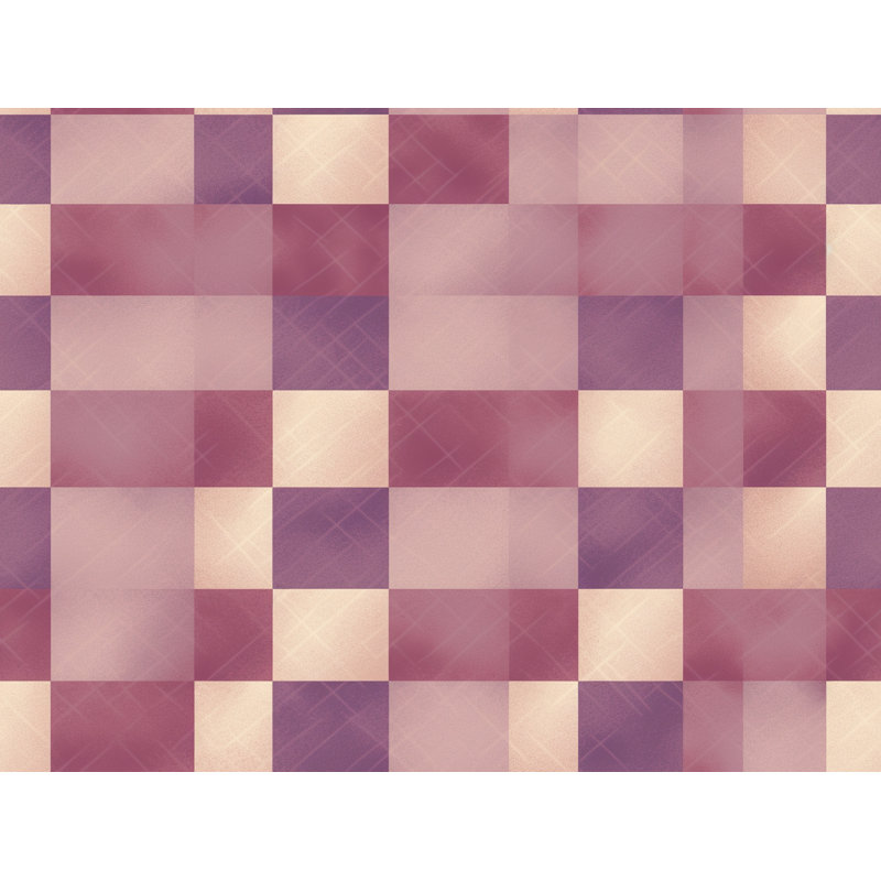 Checkered Comforter, Queen Comforter, Purple/Red Checkered