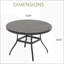Table de salle à manger ronde pour l'extérieur durable pour 6 à 7 personnes, avec trou pour parasol et finition grès élégante-1404656006-1404656007
