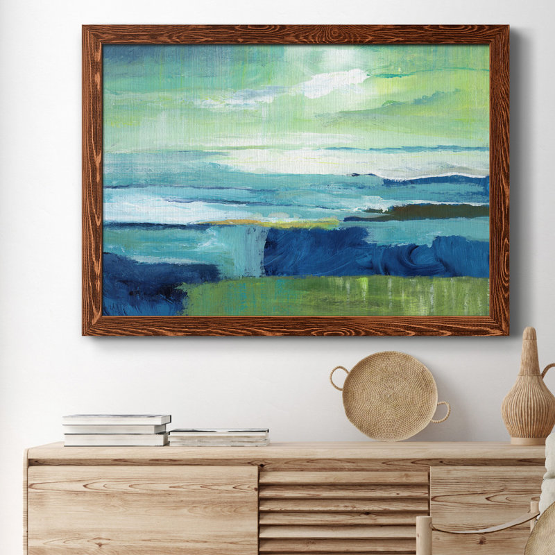 " Blue Sands " Painting Print, 23" H x 32" W x 1" D, Maple