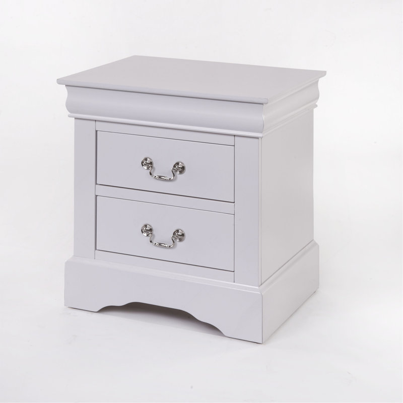 Louis Philippe III White Finish Nightstand, White