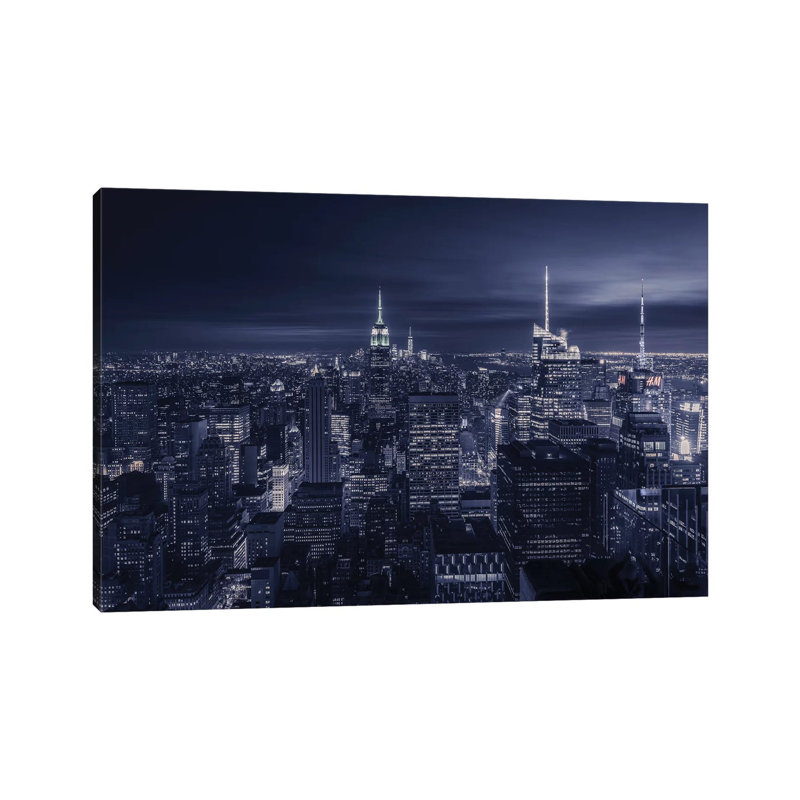 Blue City by Jorge Ruiz Dueso - Wrapped Canvas Print, 30.48cm H x 45.72cm W x 1.91cm D