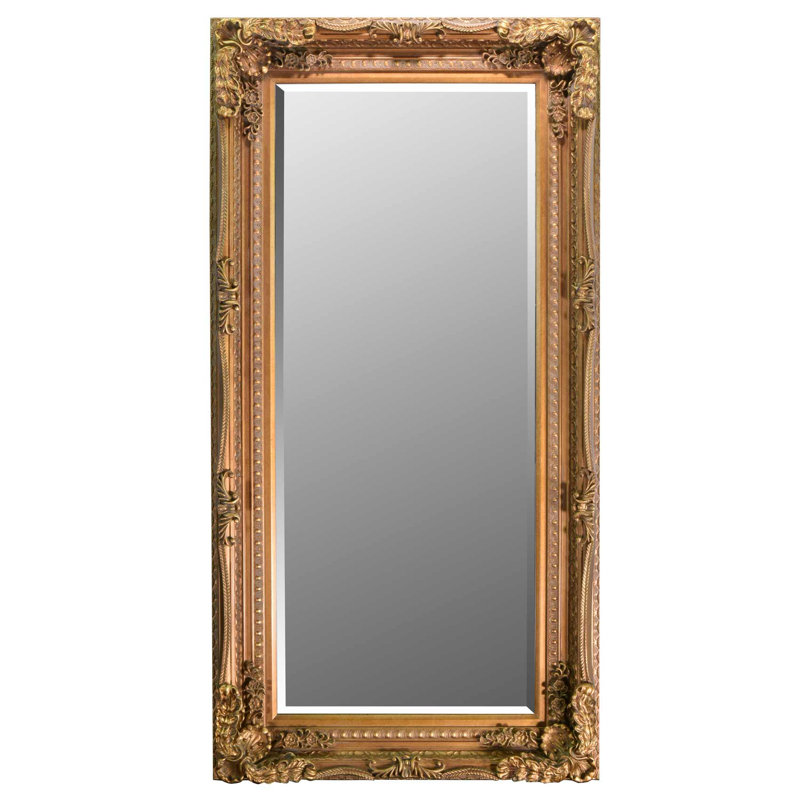 Fallin Flat Wall Mirror, 175cm H x 90cm W x 10cm D, Gold