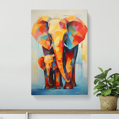 Elephant Cubism - No Frame Print