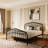 Fordingbridge Black Metal Platform Bed with Vintage-Style Headboard and Footboard-1826802210-1860862416