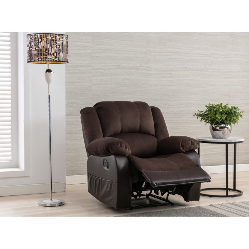 Fauteuil inclinable Alizzon, Mélange de polyester chocolat