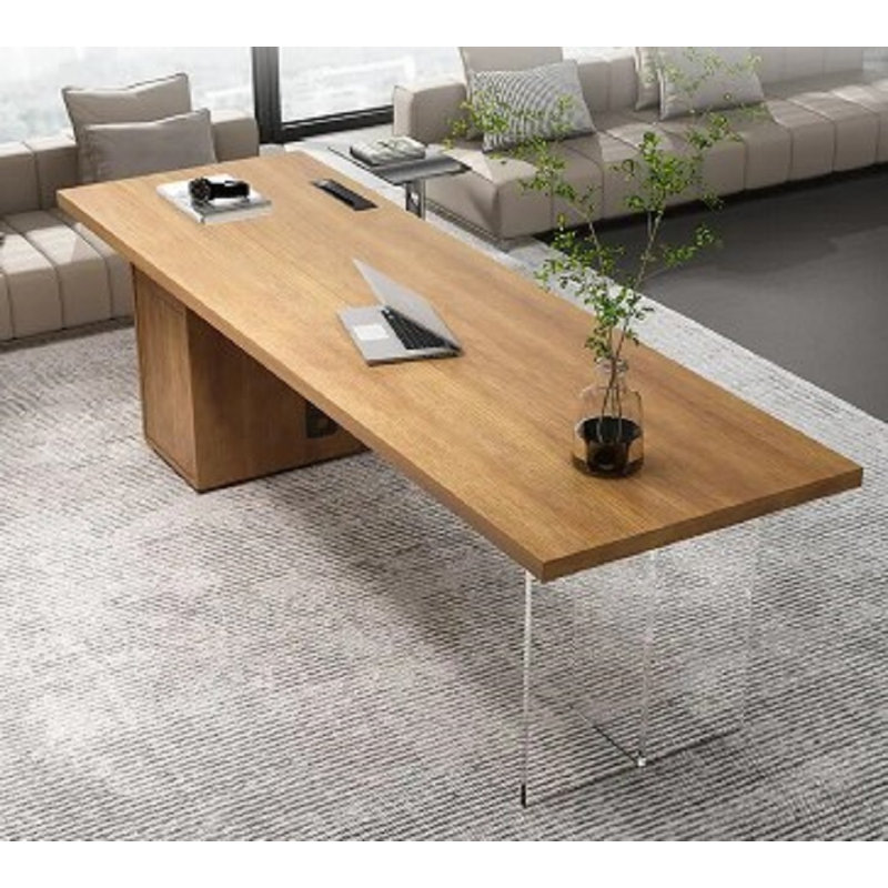 Claresta Executive Desk, 70cm H x 160cm W x 75cm D, Black, Black