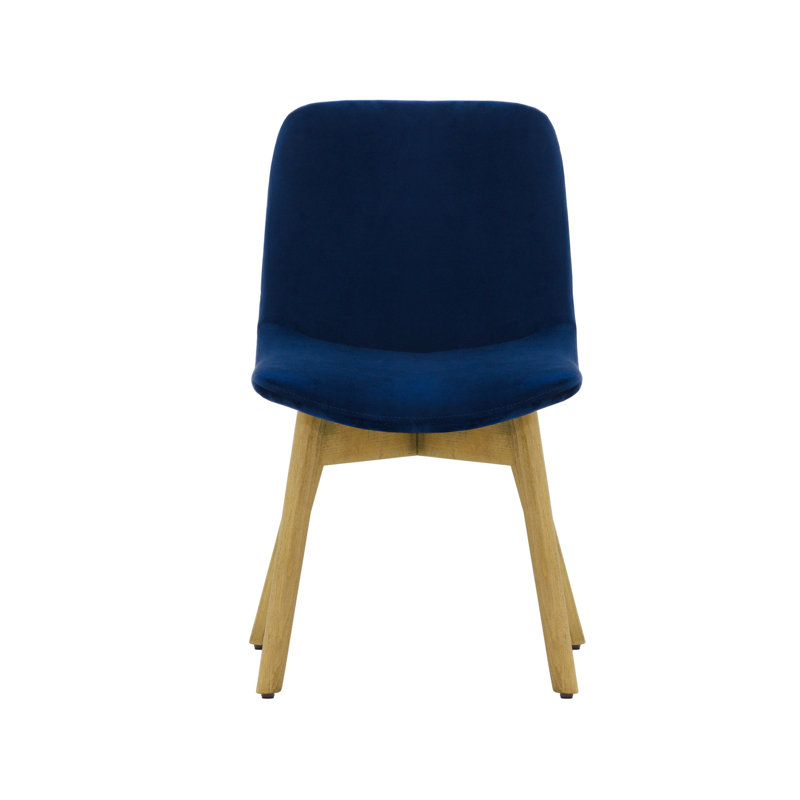 Jada 48cm H Velvet Upholstered Side Chair, Blue