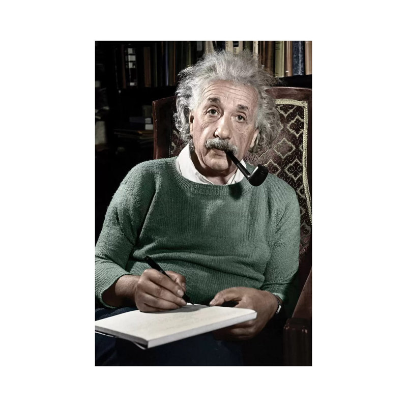 Albert Einstein (1879-1955) 1 Piece Wrapped Canvas Wall Art, 20.32 cm H x 30.48 cm W