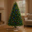 Arbre de Noël illuminé avec lumières pour la maison, décoration de fête, assemblage facile, support en métal-1190780853-1190780852