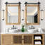 Miroir décoratif de salle de bain en bois massif Rustic Farmhouse-471721104-473686742
