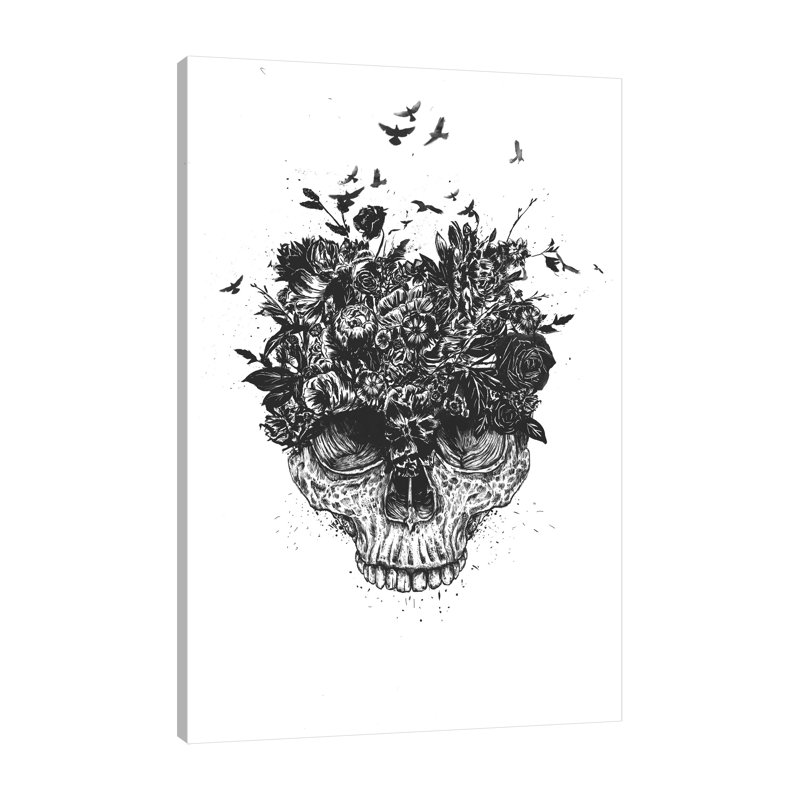 "My Head Is A Jungle (BW)", toile tendue par Balazs Solti, H 30 po x l 20 po x P 1,5 po