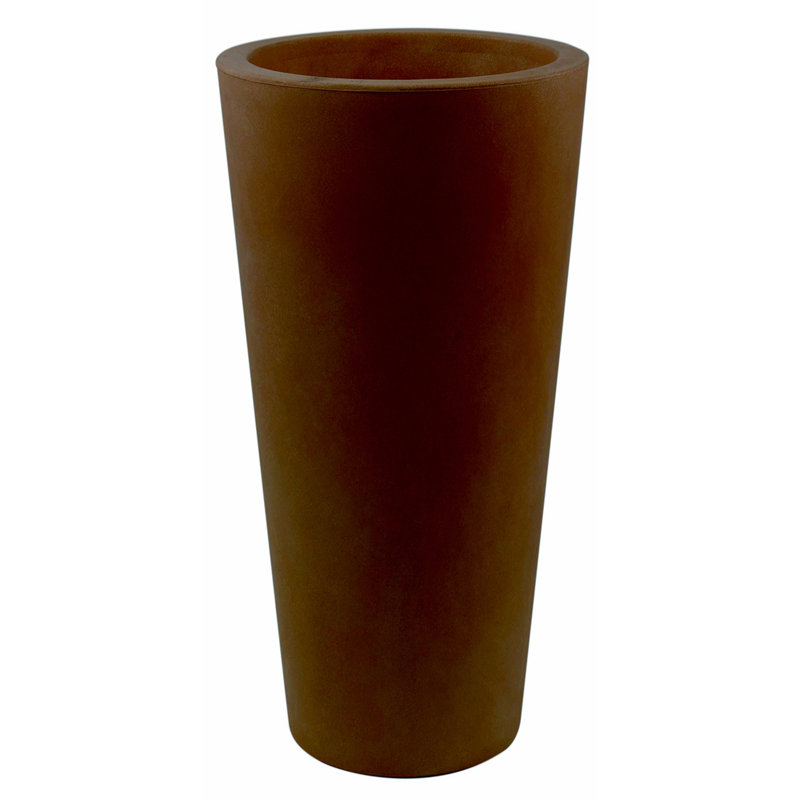 Cono High Resin Cone Pot Planter, 39.25" H x 13.75" W x 13.75" D, Bronze
