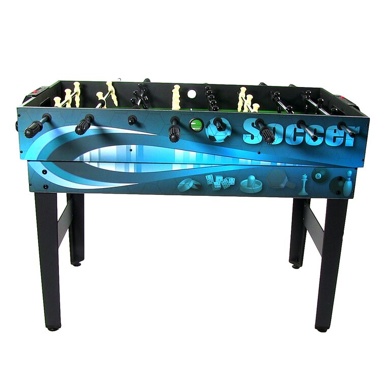 Sunnydaze Multi-Game Table with Billiards, Hockey, Foosball, Ping Pong,  Shuffleboard, Chess, Cards, Checkers, Bowling, and Backgammon - Game Time  Blue 