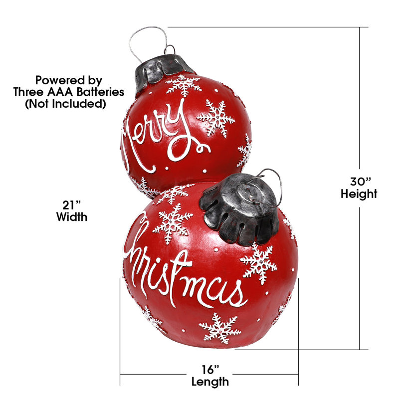 Figurine Merry Christmas, H 30 po x l 16 po x P 21 po