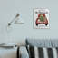 «Red Holiday Truck Winter Green Fir Tree» par Lettré et doublé - impression d'art textuel-1441818514-1441818527