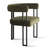 5-Piece Round Dining Set with Velvet Chairs-2099275665