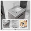 Meuble-lavabo autoportant de 24 po avec lavabo au fini gris, portes à fermeture en douceur, armoire de rangement en contreplaqué