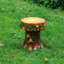 Décoration de chaise de jardin en résine, décoration intérieure / extérieure unique de 12,6 pouces, table d'appoint ronde d'extérieur