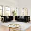 69 pouces de style victorien moderne en velours de luxe de style Mid-Century avec acier inoxydable doré et 3 coussins exquis pour l'espace de vie principal 2 - garniture de siège, texture brodée