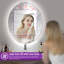 Miroir de salle de bain ovale à DEL rétroéclairé sans cadre homologué UL avec température de couleur 3 et verre trempé antibuée intelligent-1035310125