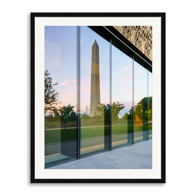 Reflections Of Washington DC Print by Steven Heap, Black Framed Paper, 31.2" H x 25.2" W