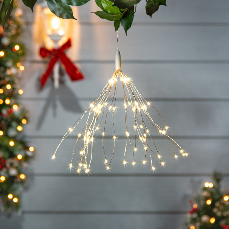 Warm White Led Wire Star Burst Ornament