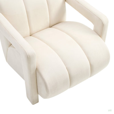 Fauteuil contemporain en velours pour salon